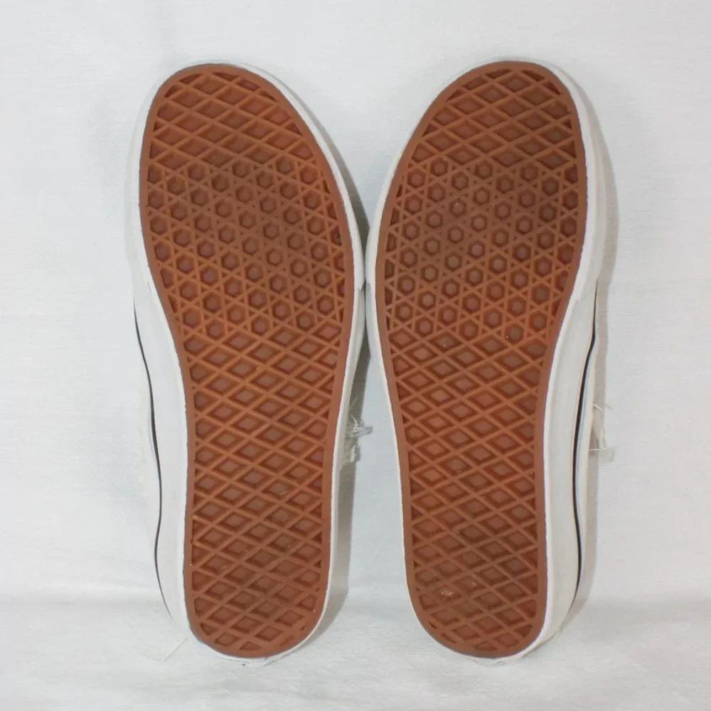 Vans Off The Wall Canvas Classic White Boat Skateboard Shoes Men's Size 5.5/ W-7